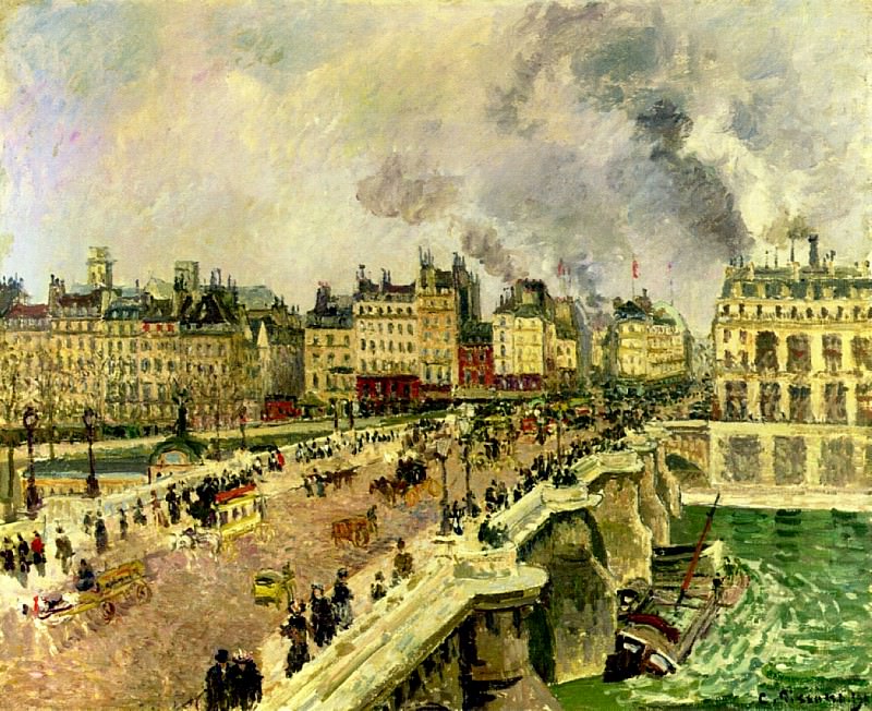   : The Pont Neuf, Shipwreck of the Bonne Mere. (1901), : Pissarro, Camille