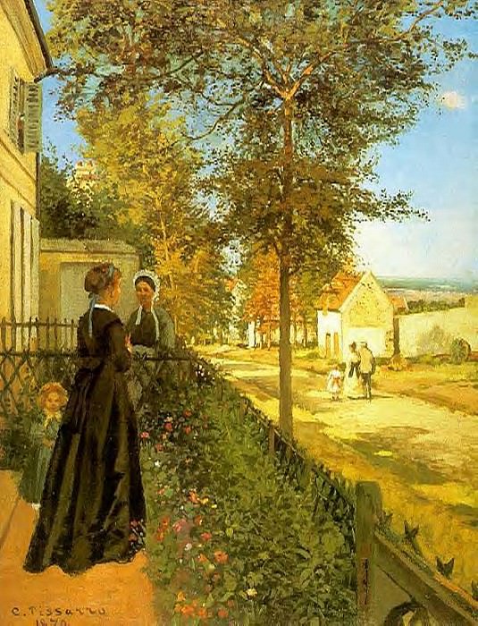   : Louveciennes - the Road to Versailles. (1869), : Pissarro, Camille