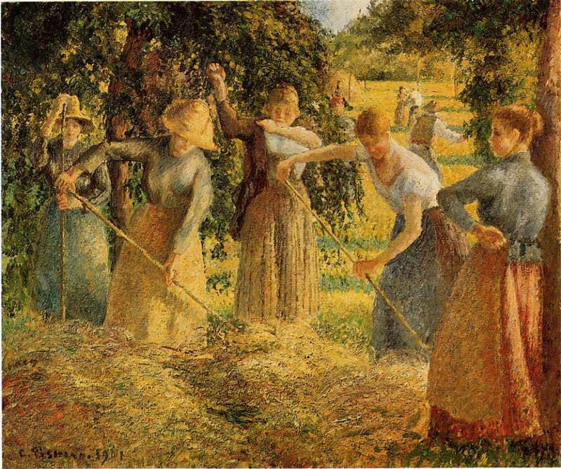 Recolta la Eragny.  (1901), Autor: Pissarro, CamillePissarro, Camille (Pictura pe Gallerix.ru)