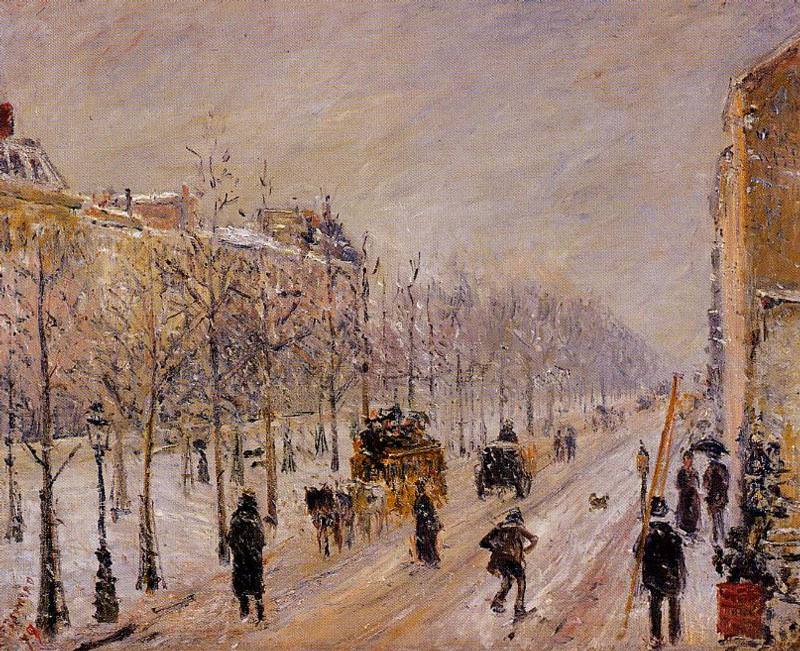   : The Outer Boulevards, Snow Effect. (1879), : Pissarro, Camille
