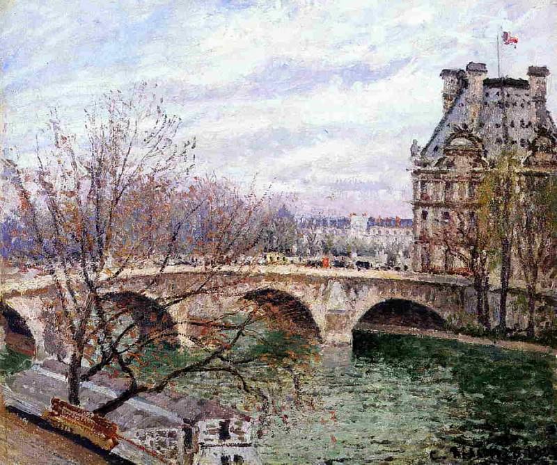   : The Pont Royal and the Pavillion de Flore, 2 1903, : Pissarro, Camille