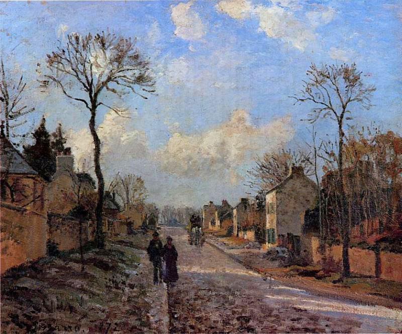   : A Road in Louveciennes. (1872), : Pissarro, Camille