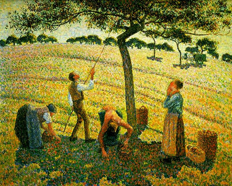   : Apple Pickers, Eragny. 1888, : Pissarro, Camille