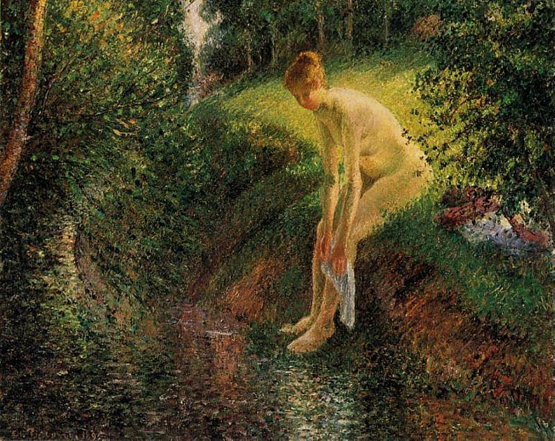   : Bather in the Woods. (1985), : Pissarro, Camille