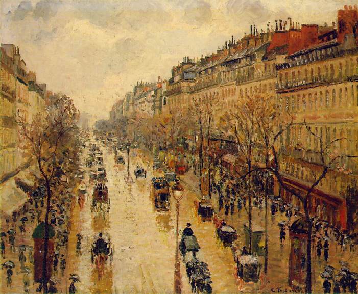   : Pissarro Le Boulevard Montmartre, temps de pluie, apres-midi, : Pissarro, Camille