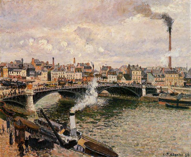  : Morning, Overcast Day, Rouen. (1896), : Pissarro, Camille