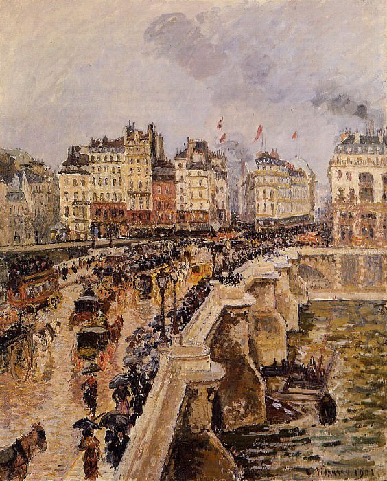   : The Pont-Neuf - Rainy Afternoon. (1901), : Pissarro, Camille