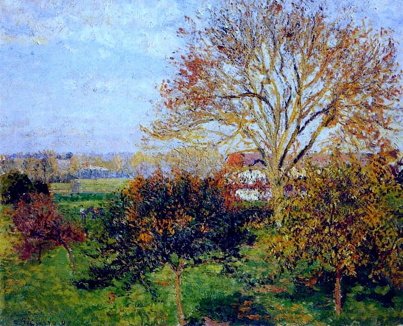   : Autumn Morning at Eragny. (1897), : Pissarro, Camille