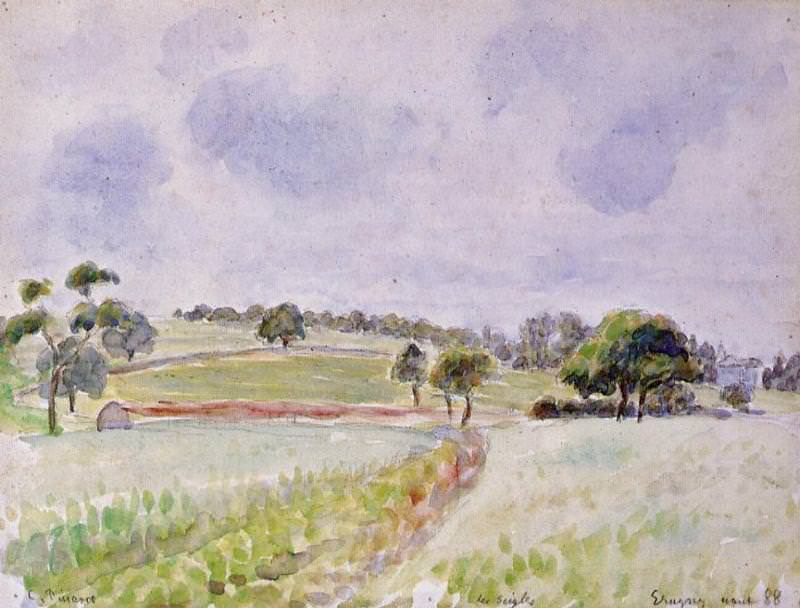 Field of Rye. (1888). Писсарро, Камиль