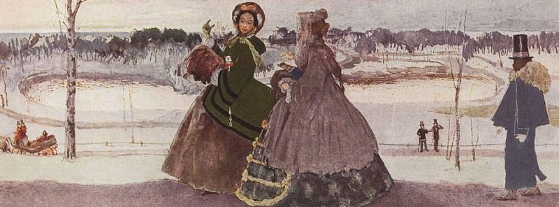 Прогулка зимой. 1896. Сомов Константин Андреевич (1869-1939)
