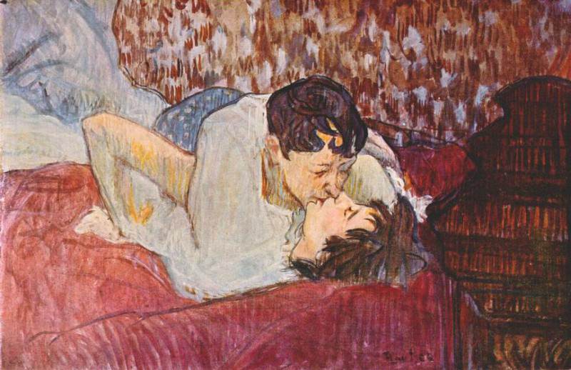 Изображение в архиве: lautrec the kiss 1892, Автор: Toulouse-Lautrec, Henri De
