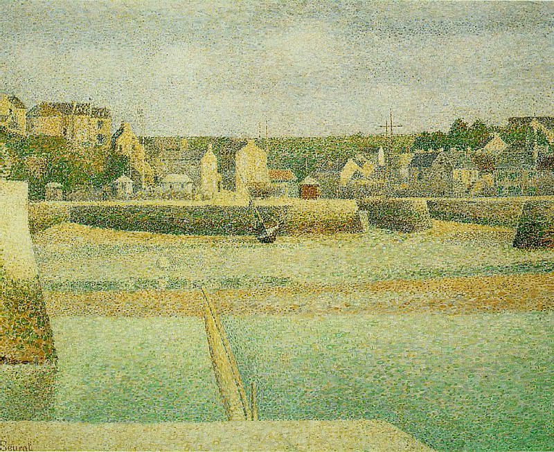 Жорж Сера - Seurat Port-en-Bessin- The Outer Harbor at Low Tide, 1888,