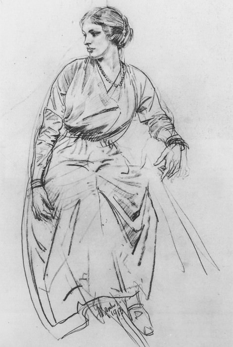   : Lambert Seated Woman drawing, : Lambert, George