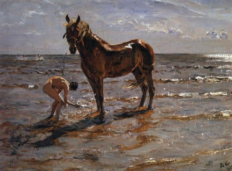 Валентин Александрович Серов - Купание лошади. 1905