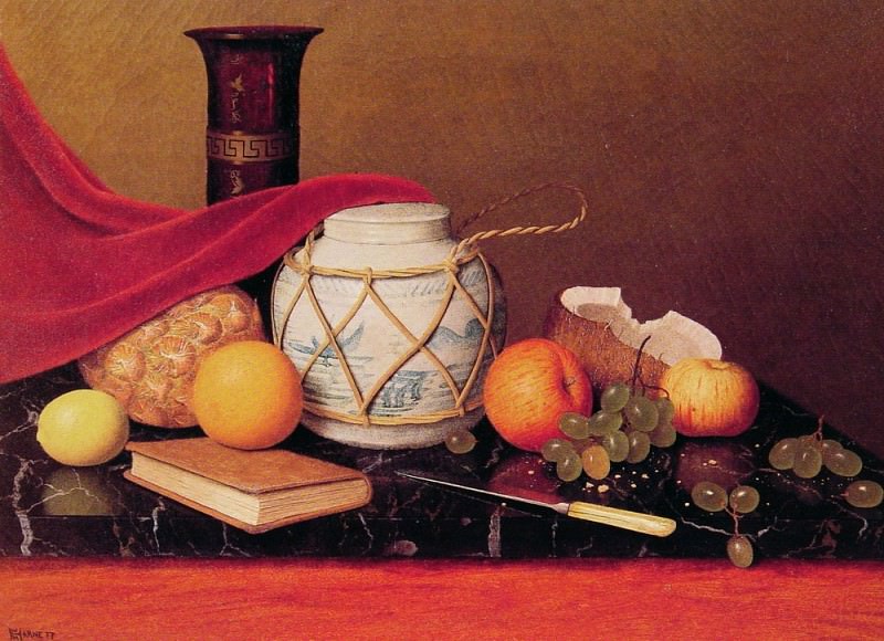  : Still Life with Ginger Jar, : Harnett, William Michael