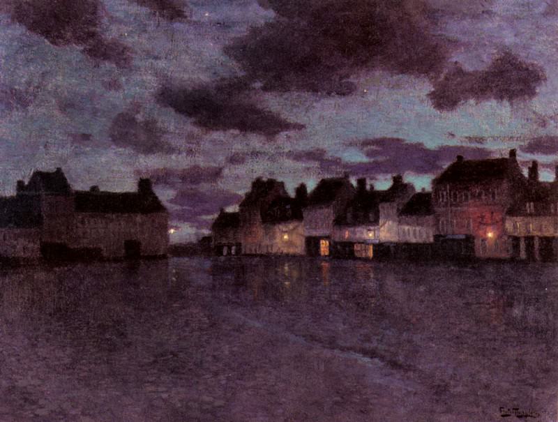 Thaulow Frits Marketplace In France After A Rainstorm. Thaulow 