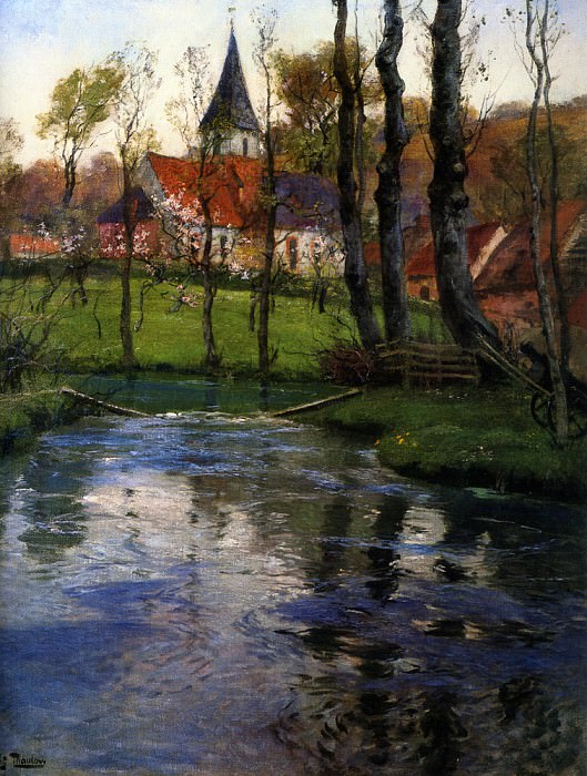 Frits Thaulow The Old Church by the River. Thaulow 