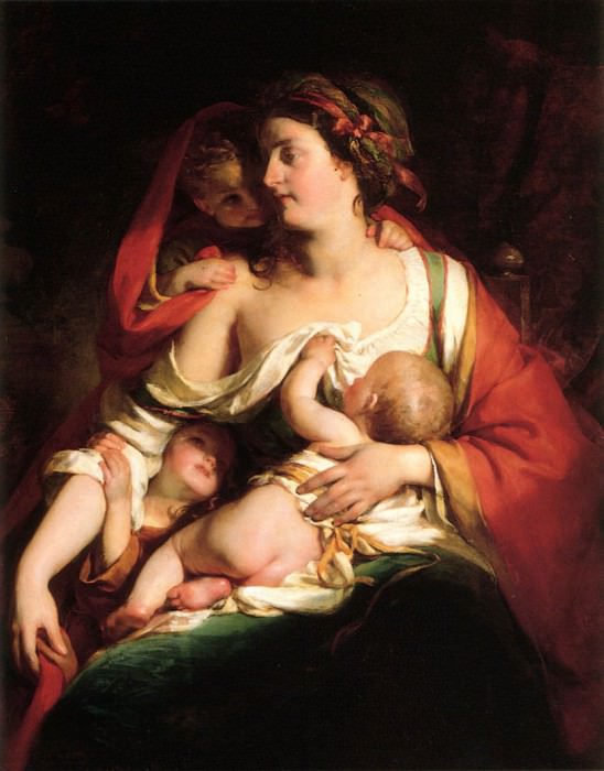    Madre e hijos 1845. ,  