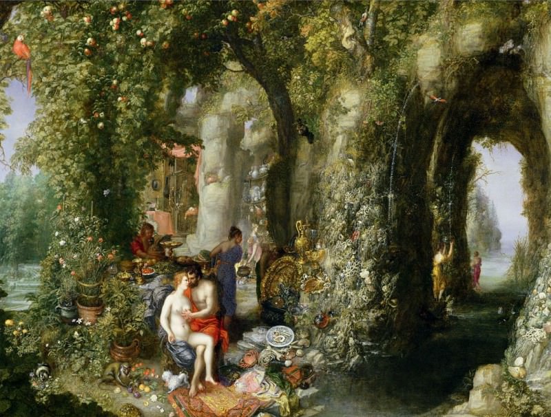 Feast of the Nymph Calypso for Odysseus 1616, Автор: Brueghel, Jan The Elder (1568-1625) (Ян Старший (1568-1625) Брейгель)Brueghel, Jan The Elder (1568-1625) (Живопись на Gallerix.ru)