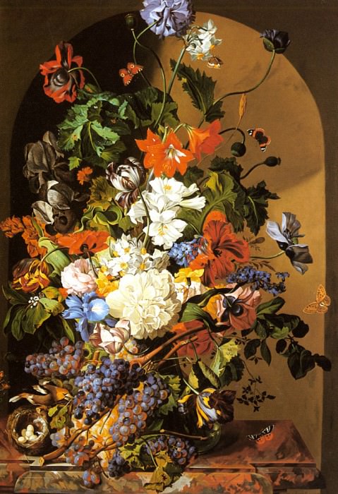 ����������� ��������� - Zinnogger Leopold A Still Life With Flowers And Grapes