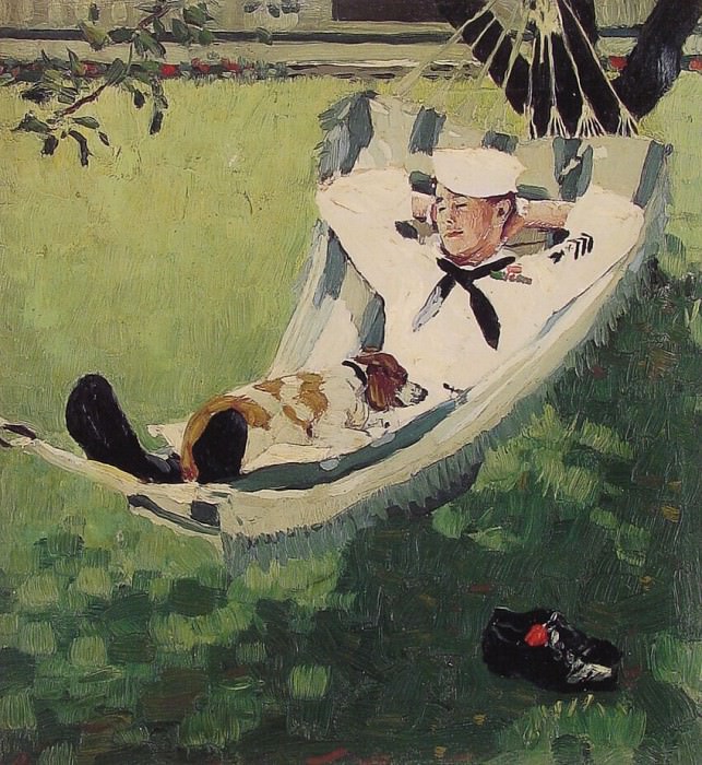 Study for home on Leave, Artist: Rockwell, Norman
