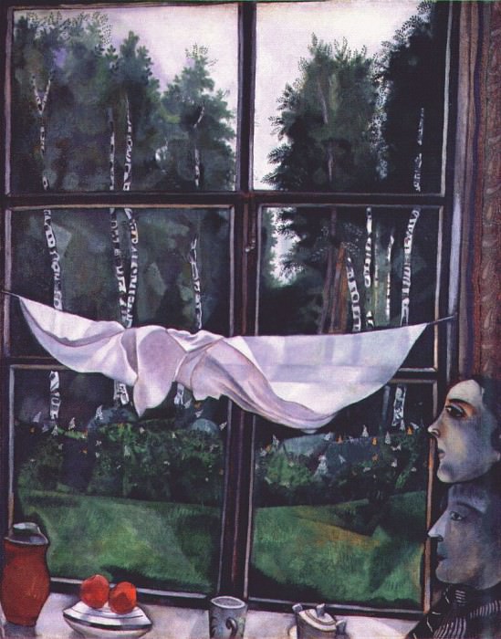   - chagall window in a dacha 1915