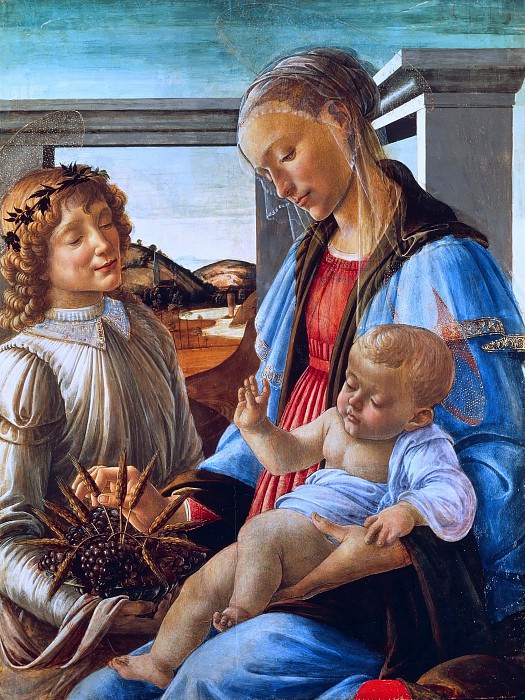 Archived image: BOTTICELLI, SANDRO - MADONNA AND CHILD WITH AN ANGEL, AFTER 1, Artist: Botticelli, Alessandro