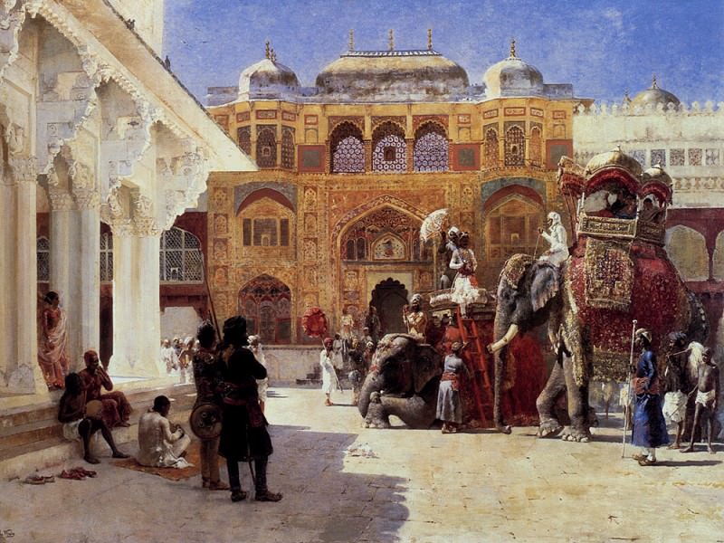 Weeks Edwin Arrival Of Prince Humbert The Rajah At The Palace Of Amber. Edwin Lord Weeks - ����� ���� ���� (1849-1903)