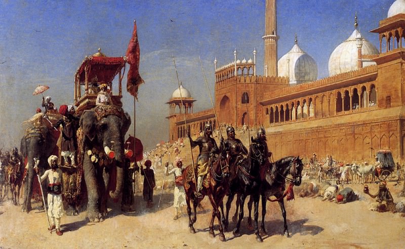 Weeks Edwin Great Mogul And His Court Returning From The Great Mosque At Delhi India. Edwin Lord Weeks - ����� ���� ���� (1849-1903)