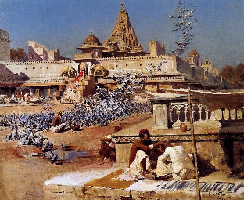 Weeks Edwin Feeding The Sacred Pigeons Jaipur. Edwin Lord Weeks - ����� ���� ���� (1849-1903)