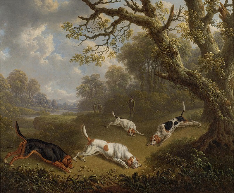 ����� 1 - ������������ ��������� ����������� �������� - Charles Towne   Sportsmen with dogs on the scent   100359 20
