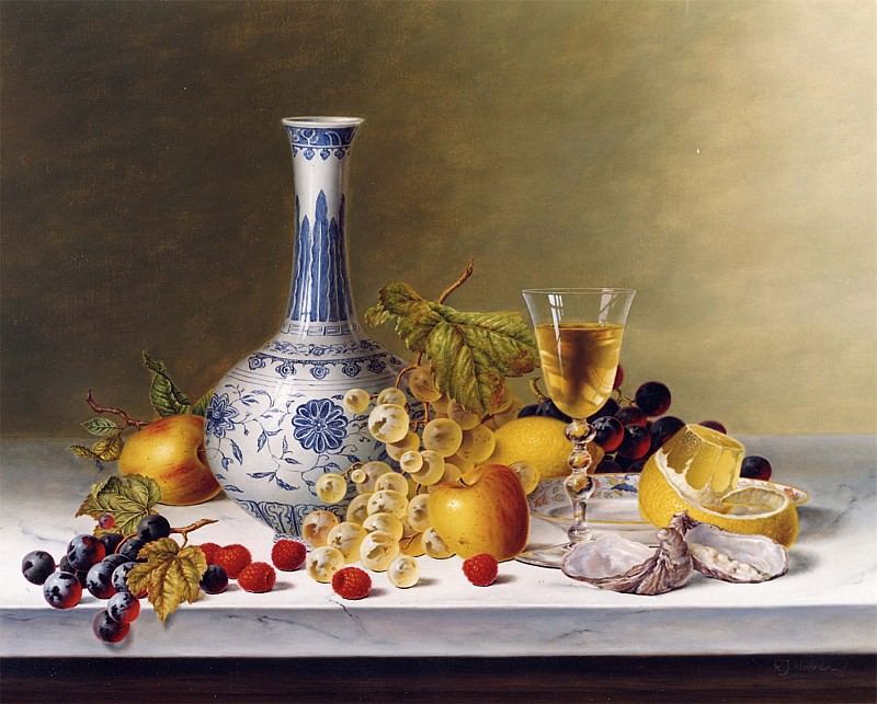 Roy Hodrien   Still Life with Ming Vase & Fruit on Marble   12118 2426.  ,  5 -  ,  5
