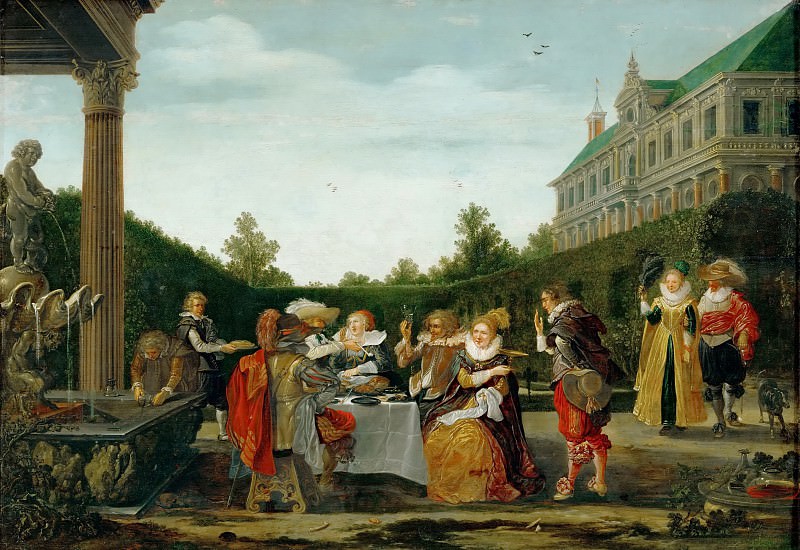 Музей истории искусств - Эсайас ван де Вельде - Компания в дворцовом саду