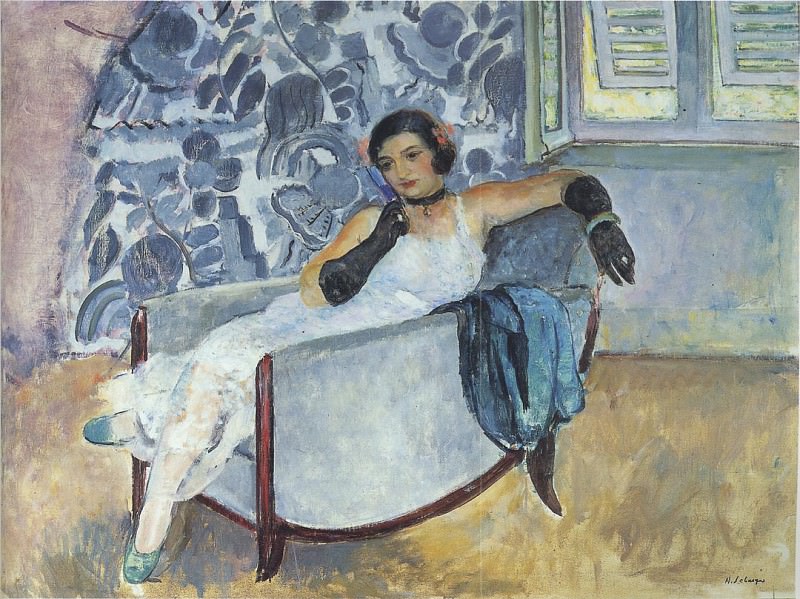 Woman in Black Gloves 1930, : Lebasque, Henri ( Lebasque)