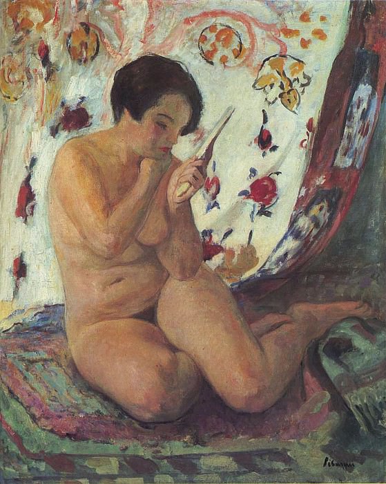 Nude Seated by a Mirror 1920, : Lebasque, Henri ( Lebasque)