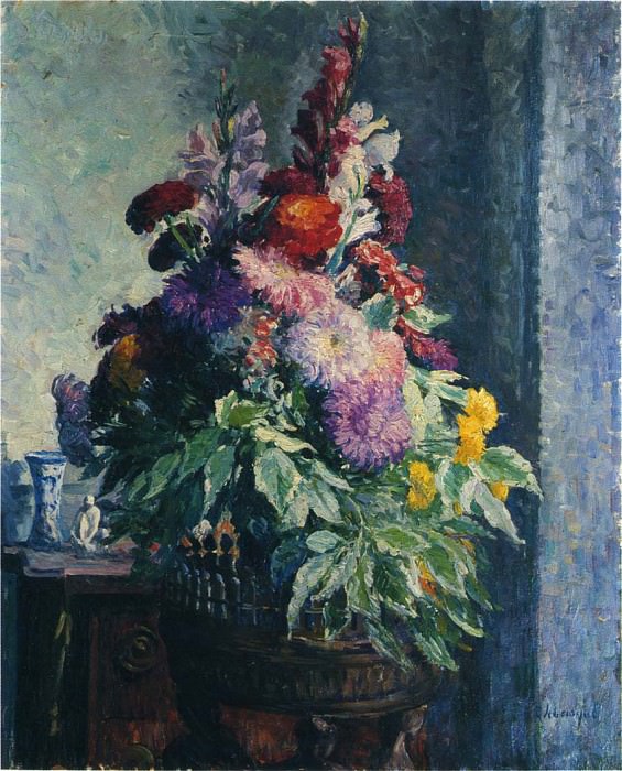 Interior with a bouquet of flowers, : Lebasque, Henri ( Lebasque)