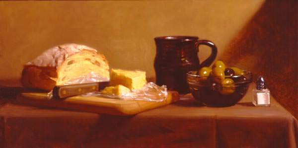   : Watwood Patricia Still Life with Bread and Olives, : Watwood, Patricia