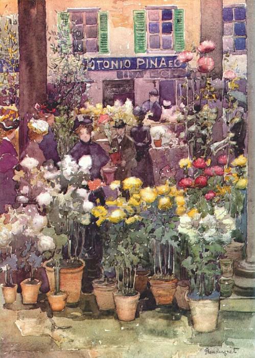 prendergast italian flower market 1898. , 