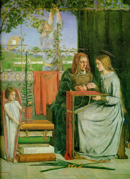 The Childhood of the Virgin, : Rossetti, Dante Gabriel (  )Rossetti, Dante Gabriel (  Gallerix.ru)