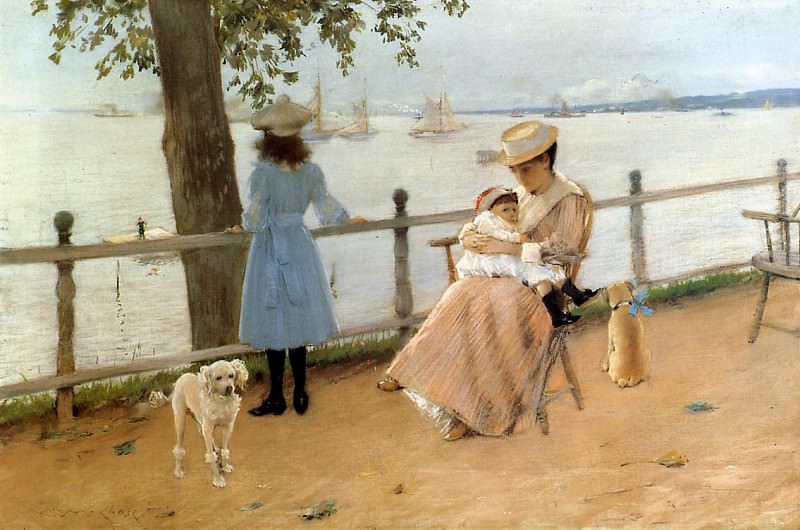   : Chase William Merritt Afternoon by the Sea aka Gravesend Bay, : Chase, William Merrit