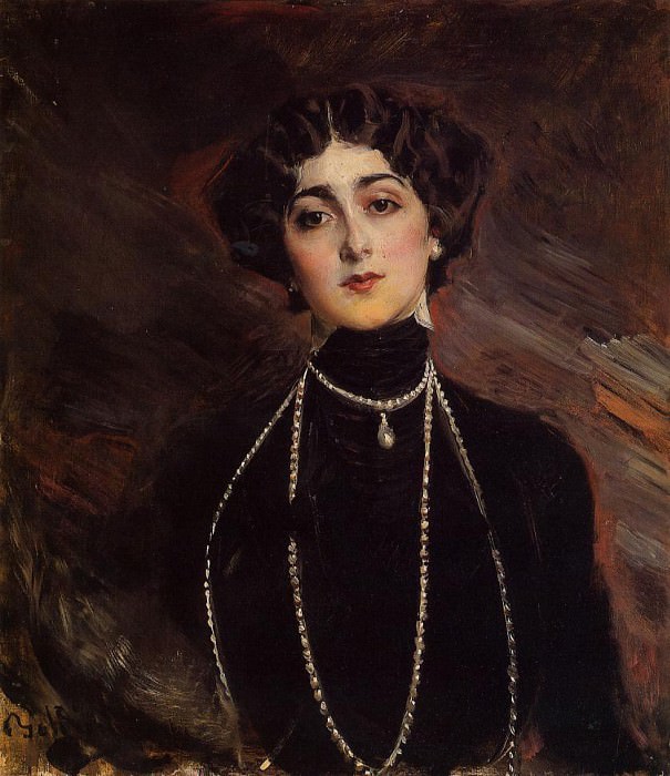 Boldini Giovanni Portrait of Lina Cavalieri.  Boldini