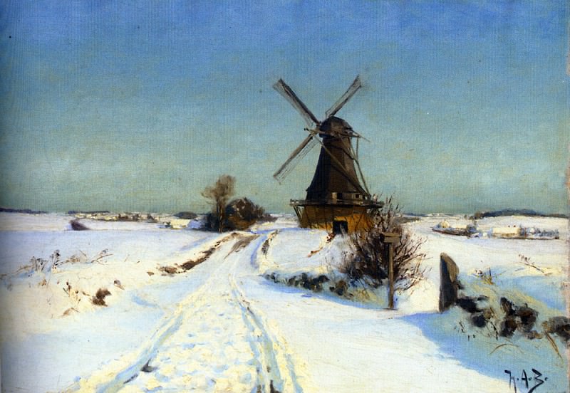Hans Andersen Brendekilde (Vindmoue ( A Windmill). Brendekilde Ганс Андерсон
