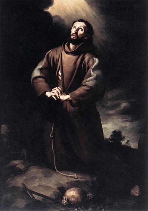   : Murillo St Francis of Assisi at Prayer, : Murillo, Bartolome Esteban