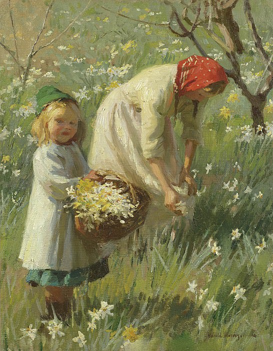   : Harold Harvey   Spring in the orchard narcissus   28333 20, :  ,  2 -- European art, part 2