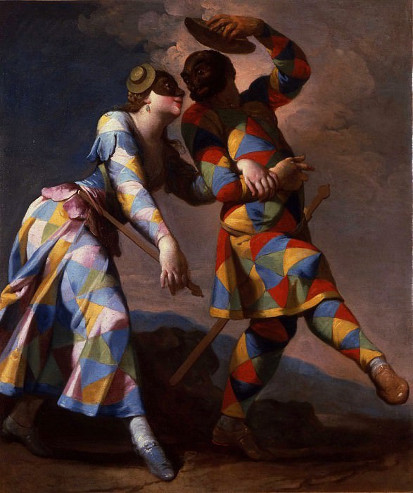Giovanni Domenico Ferretti   Harlequin and his Lady   16965 203.  ,  2 -  ,  2