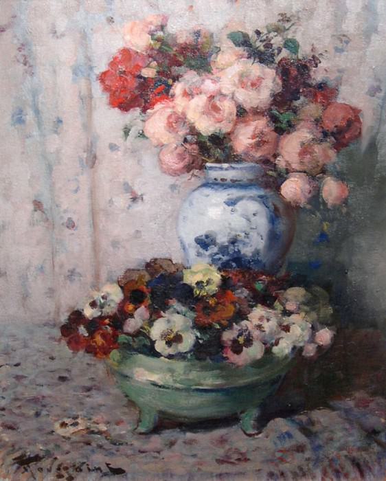 Fernand TOUSSAINT    Still life of flowers    41286 617, :  ,  2 -- European art, part 2
