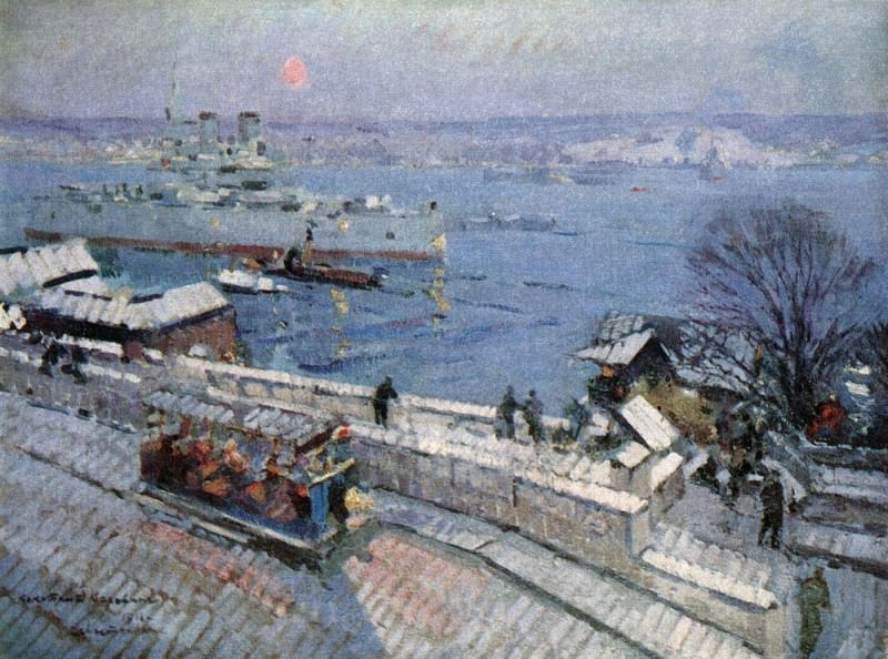 Коровин Константин Алексеевич (1861-1939) - Севастополь зимой. 1916
