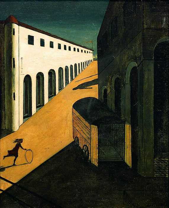   : De Chirico En gatas mysterium och melankoli, 1914, 85x69 cm,, : Chirico, Giorgio De