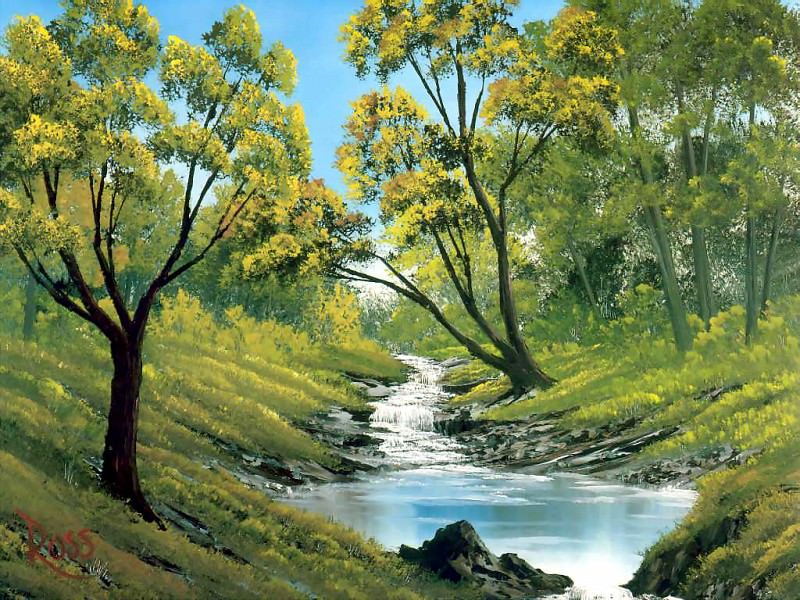 ��� ���� - bob ross csg003 bubbling stream