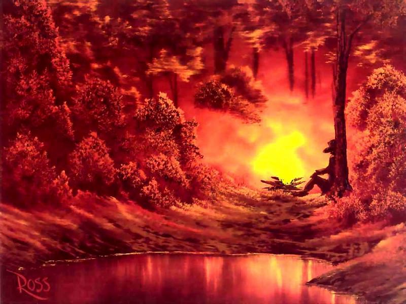 ��� ���� - bob ross csg010 camp fire